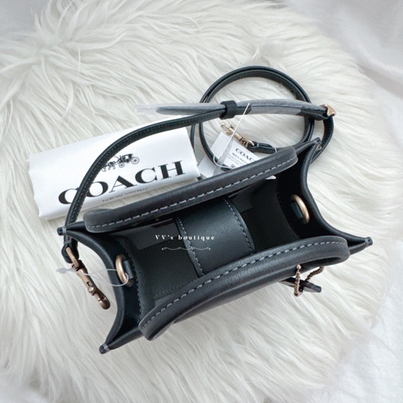 NWT Coach Mini Cashin Tote Glovetanned Calf Leather Crossbody C4828 - Picture 7 of 12